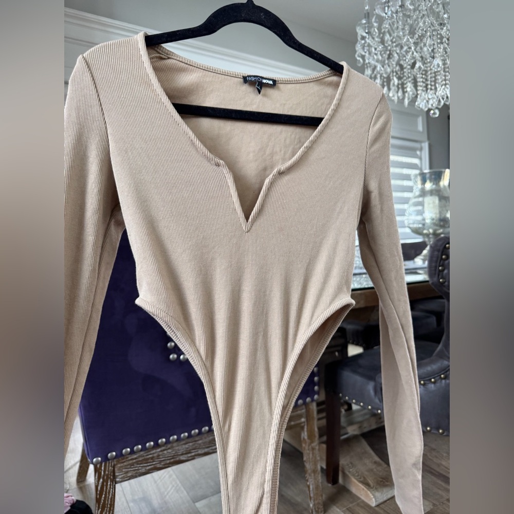 Light Brown Fashion Nova Body Suit